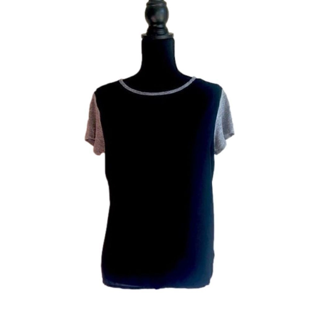 Slit Open Back Short Sleeve blouse